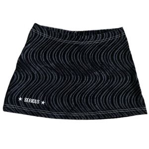 SERIOUS velvet mini skirt